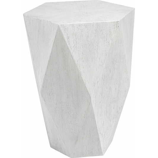 001 SI-1789812 | Primary Silo | Volker Side Table by Uttermost in white. Made from carb phase 2 with javawood in a eclectic & global style.