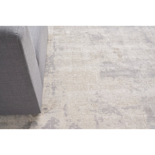 Roset Rug - Silver, Gray by Exquisite Rugs in silver, gray. Made from bamboo silk in a unique style.