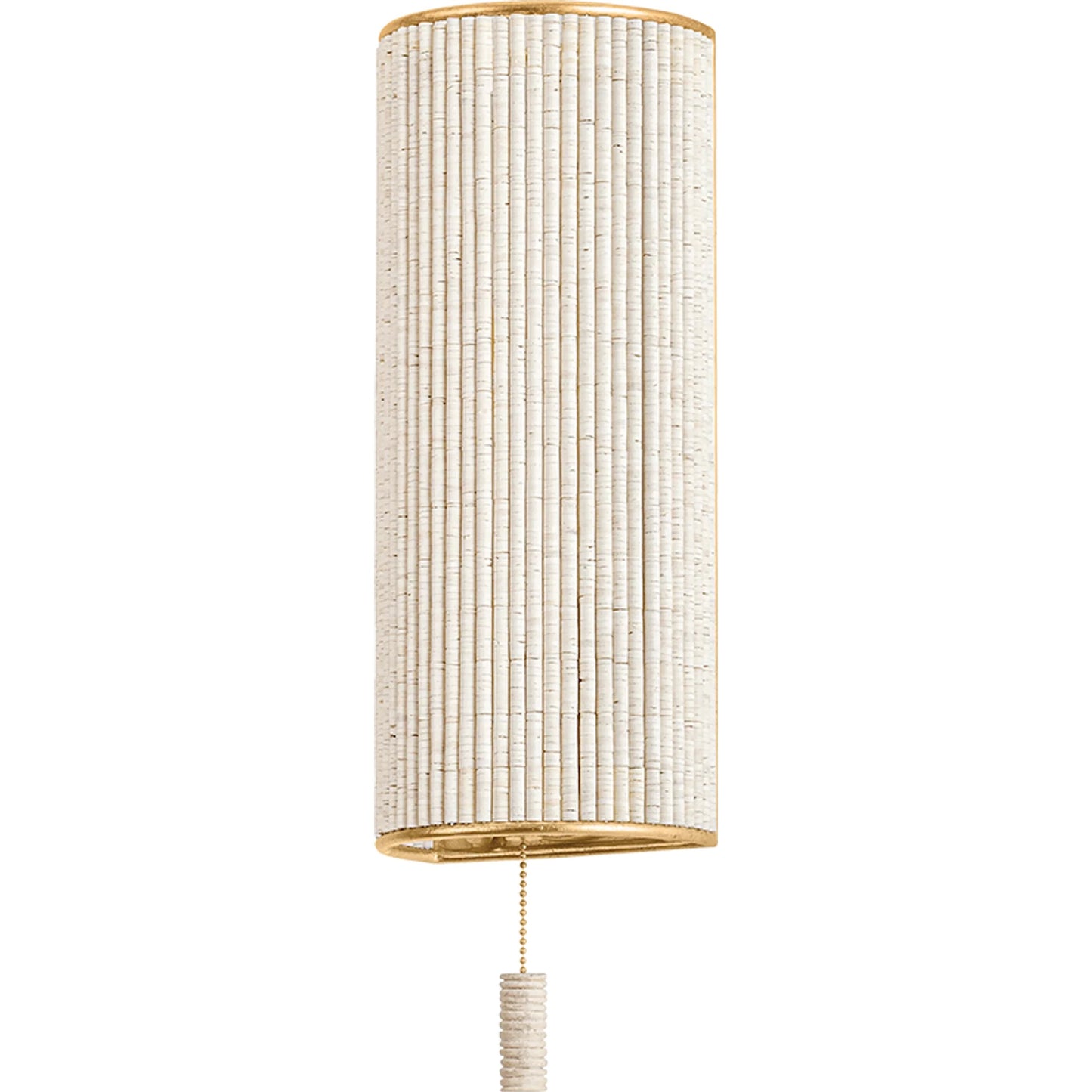 001 SI-2335754 | Primary Silo | Hampden Wall Sconce by Hudson Valley in white, vintage gold leaf. Made from natural woven in a unique style.