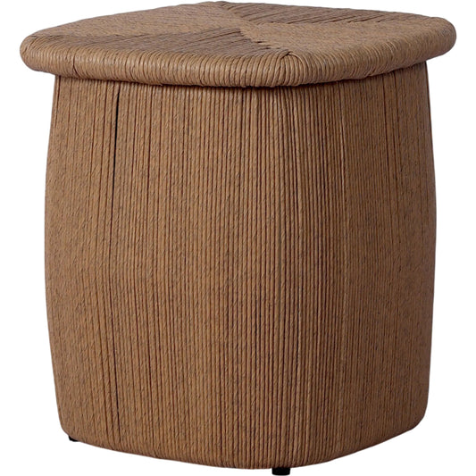 012 SI-2531712 | Primary Silo | Taum Outdoor Stool by Four Hands in textured sand. Made from 100% polyethylene in a unique style.