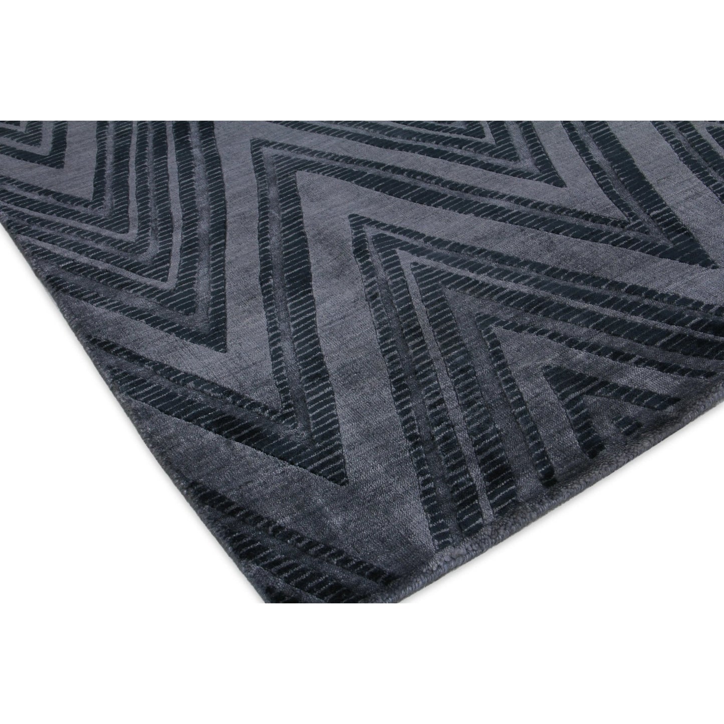 002 SI-2383761 | Additional Silo | Reflections 2523 Rug by Exquisite Rugs in blue, denim. Made from bamboo silk in a unique style.