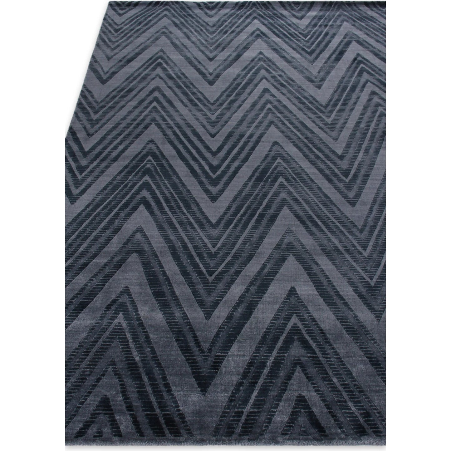 004 SI-2383761 | Additional Silo | Reflections 2523 Rug by Exquisite Rugs in blue, denim. Made from bamboo silk in a unique style.
