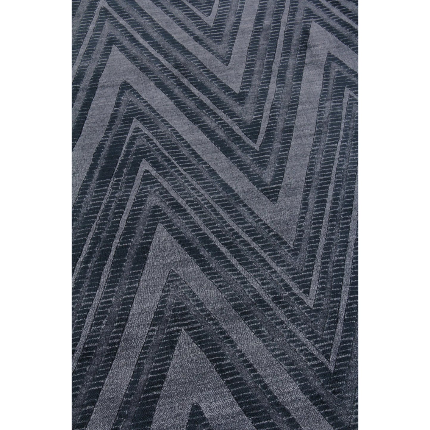 006 SI-2383761 | Lifestyle | Reflections 2523 Rug by Exquisite Rugs in blue, denim. Made from bamboo silk in a unique style.