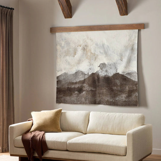 Sierra I Tapestry by Four Hands in sierra i, light oak. Made from 54.66% polyester, 32.31% rayon, 13.03% polyester uv, thick oak veneer in a unique style.