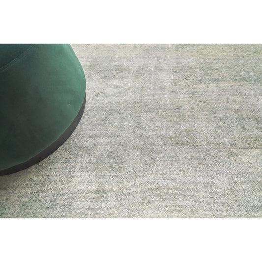 Enzo 2525 Rug by Exquisite Rugs in beige, green. Made from bamboo silk in a unique style.