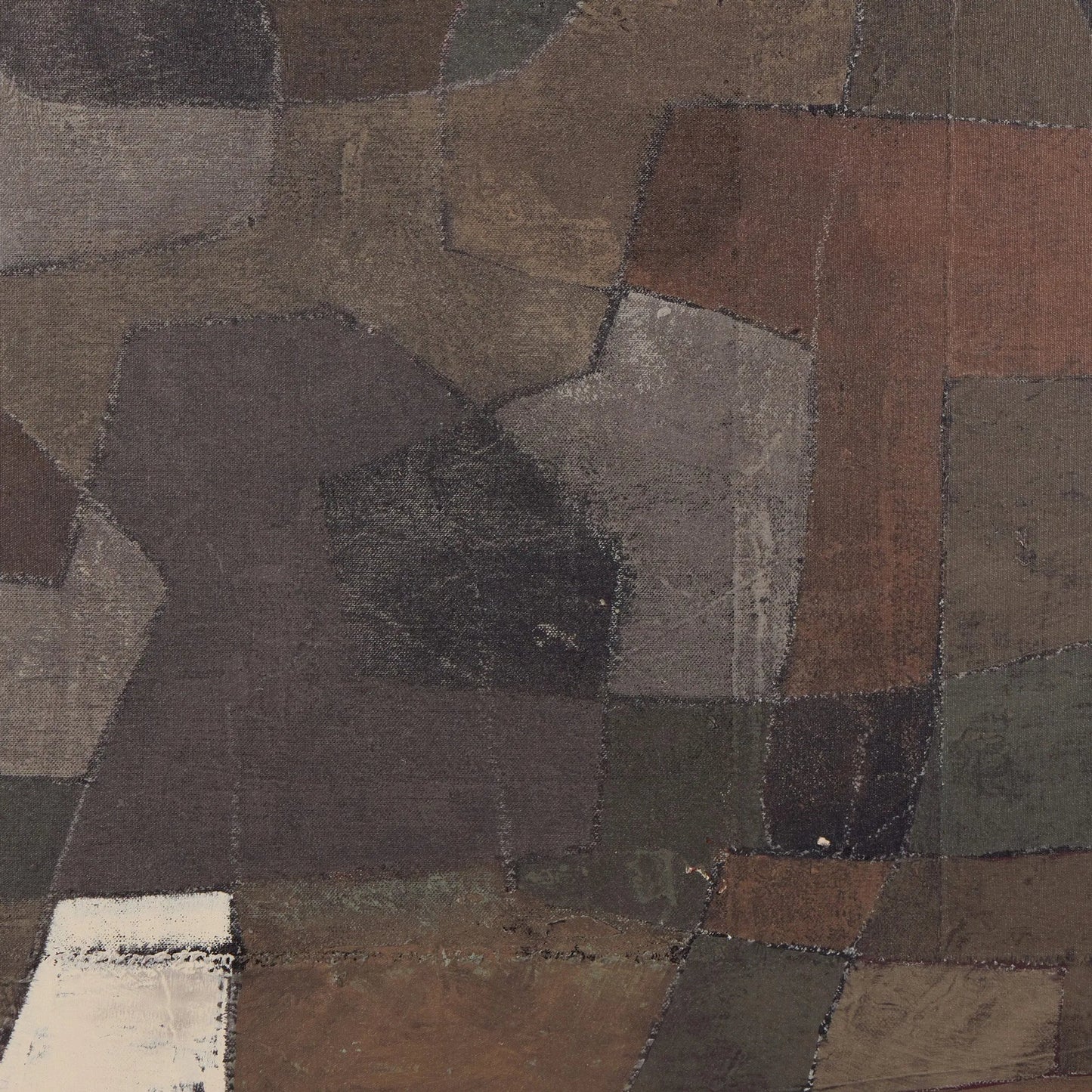 005 SI-2446549 | Closeup | Estrangement by Benjamin Galvan by Four Hands in rustic walnut floater, matte canvas. Made from rustic walnut, matte canvas in a modern style.