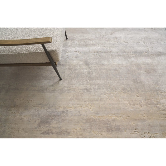 Roset 2531 Rug by Exquisite Rugs in beige, blue. Made from bamboo silk in a unique style.