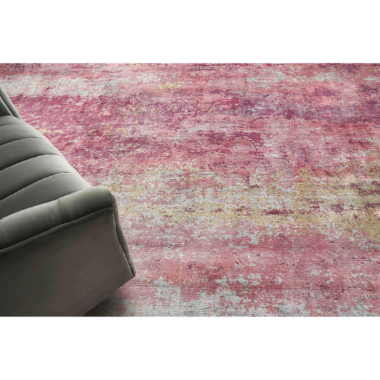 Antolini 2535 Rug by Exquisite Rugs in red, gray. Made from bamboo silk in a unique style.
