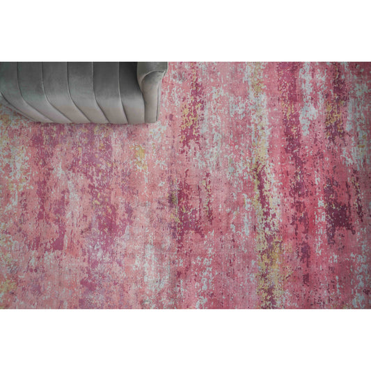 Antolini 2535 Rug by Exquisite Rugs in red, gray. Made from bamboo silk in a unique style.