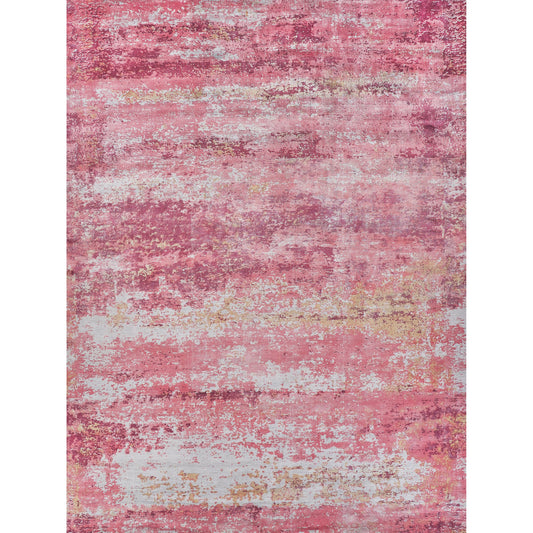 004 SI-1827227 | Primary Silo | Antolini 2535 Rug by Exquisite Rugs in red, gray. Made from bamboo silk in a unique style.