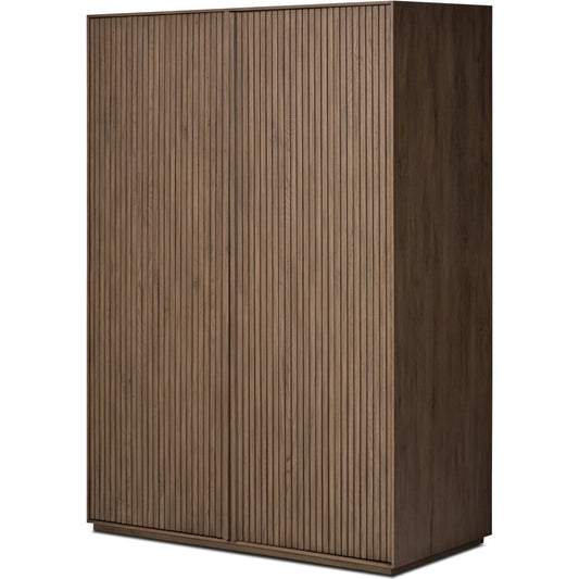 012 SI-2628113 | Primary Silo | Leo Cabinet by Four Hands in rustic grey veneer. Made from thick oak veneer, solid oak in a unique style.