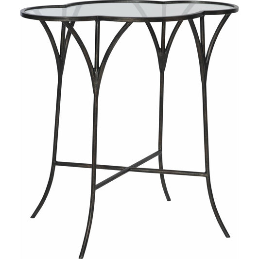 Adhira Glass Accent Table by Uttermost. Made from iron, clear tempered glass in a modern style.