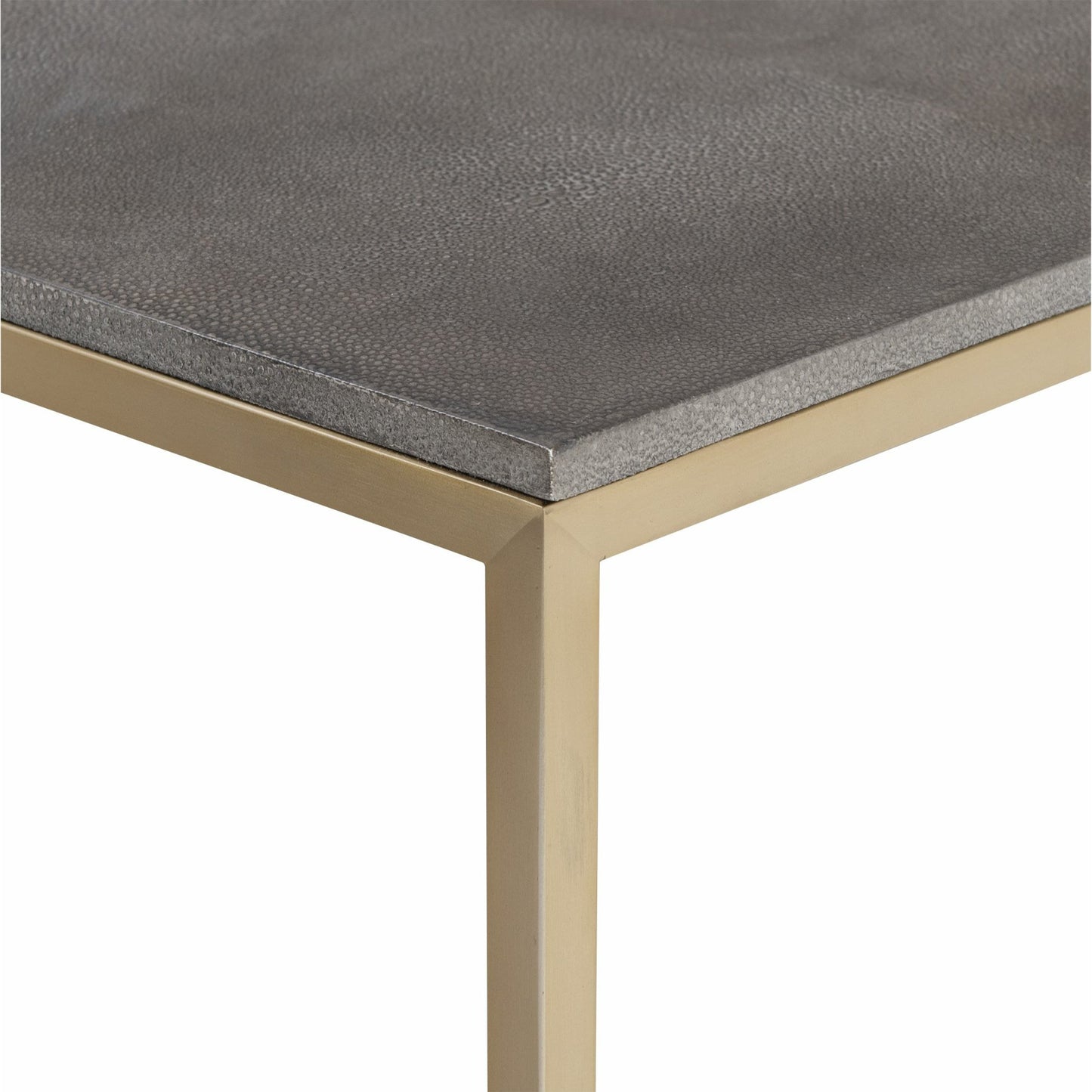 003 SR-766745 | Additional Silo | Trebon Modern Coffee Table by Uttermost. Made from stainless steel, faux shargreen with wrapped mdf in a modern style.