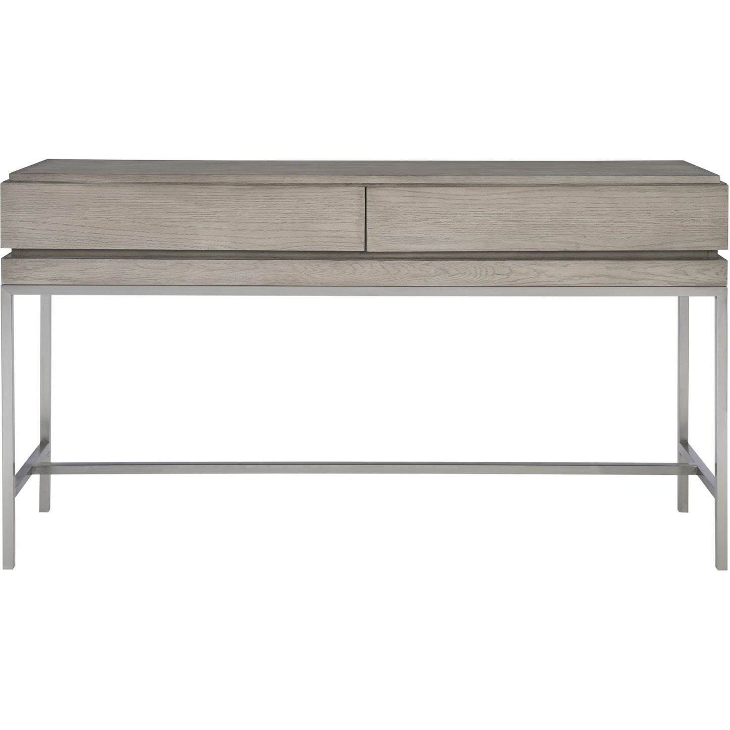 001 SR-766747 | Additional Silo | Kamala Console Table by Uttermost in gray. Made from stainless steel, mdf, oak veneer in a modern style.