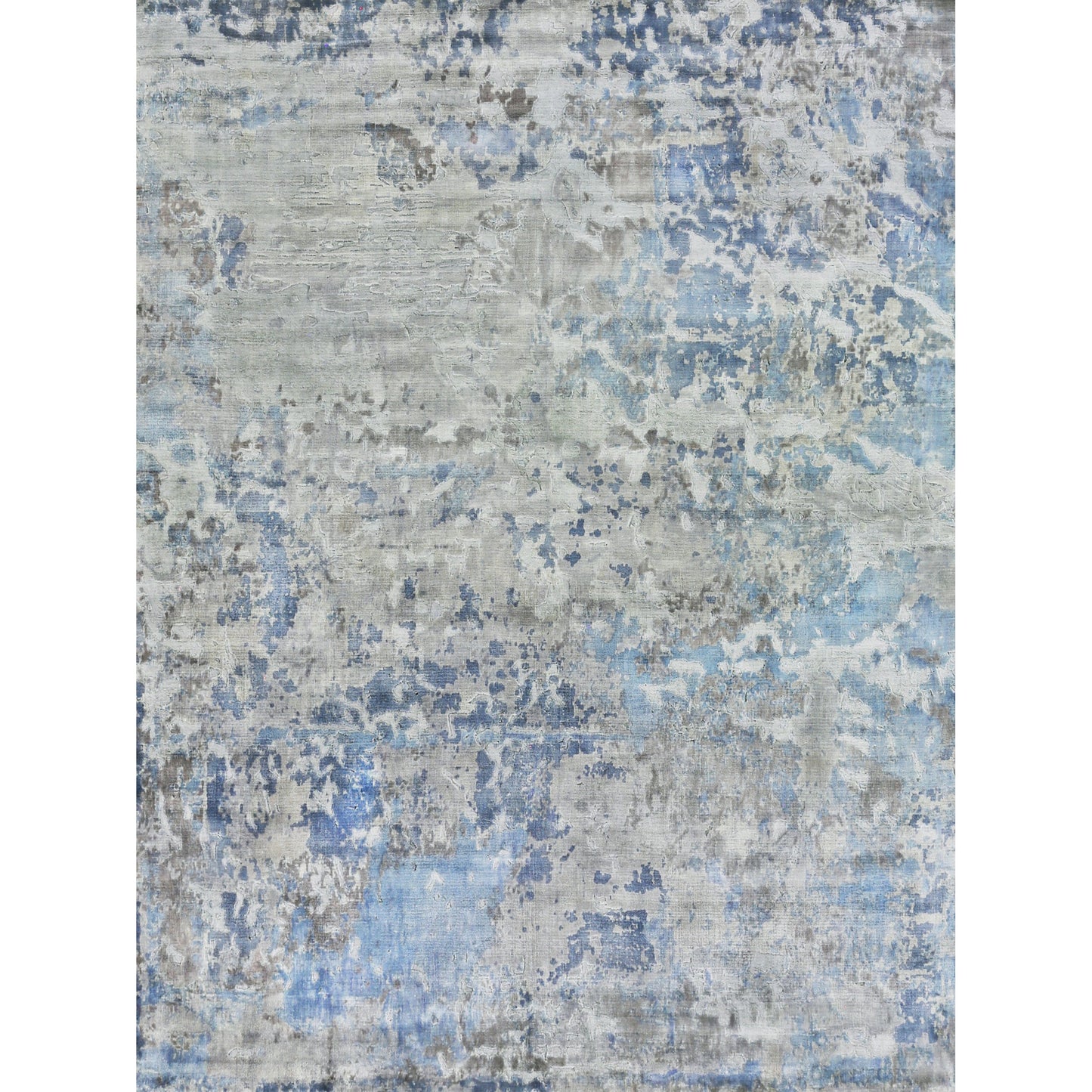 001 SI-1829402,SI-1829403 | Additional Silo | Reflections Rug - Silver, Blue by Exquisite Rugs in silver, blue. Made from bamboo silk in a unique style.