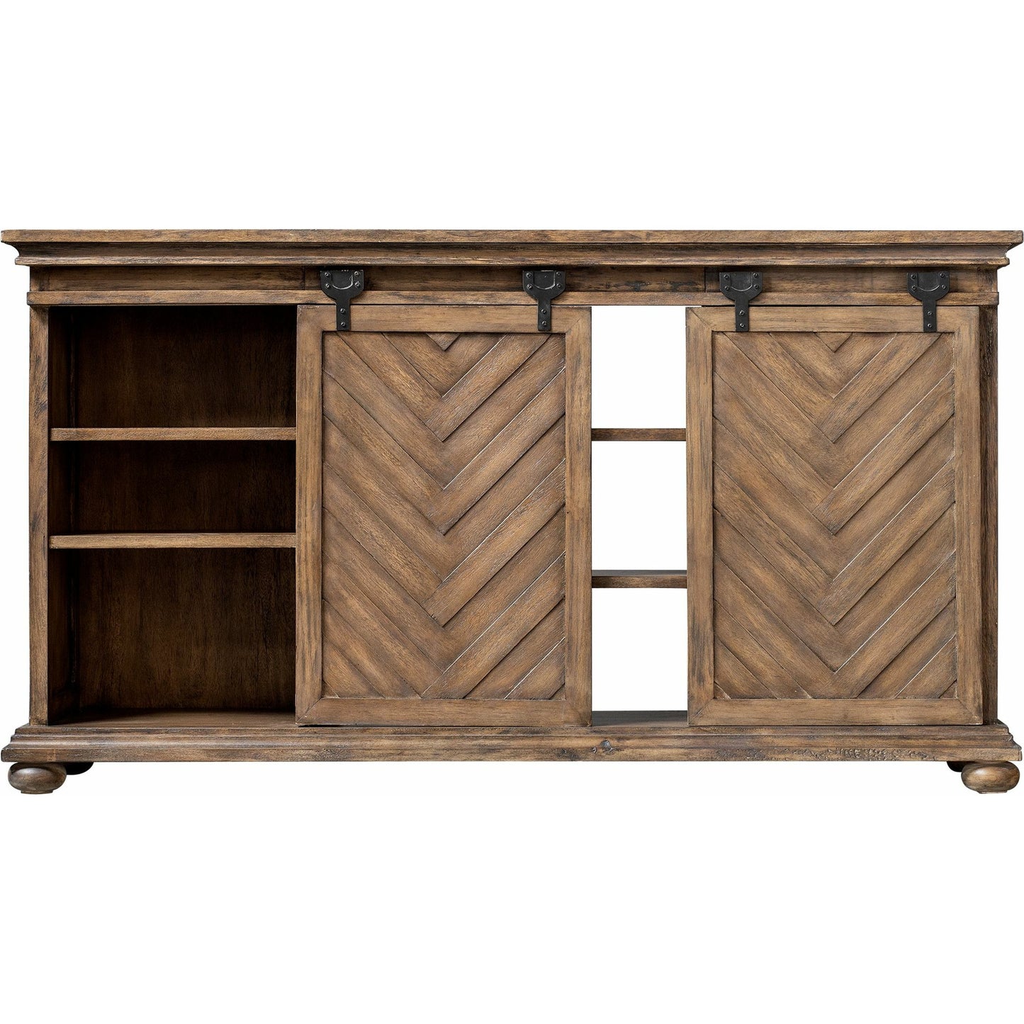 005 SR-766761 | Additional Silo | Primalia Barn Door Media Console by Uttermost. Made from mdf carb phase 2 with javawood, mdf in a rustic style.