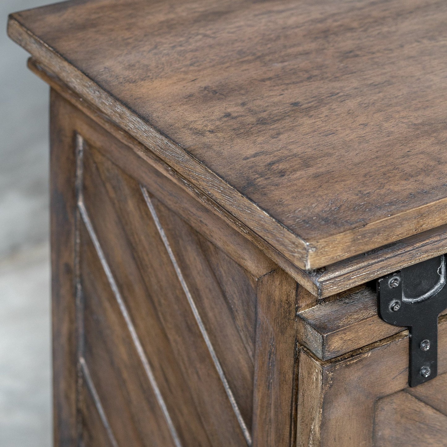 008 SR-766761 | Additional Silo | Primalia Barn Door Media Console by Uttermost. Made from mdf carb phase 2 with javawood, mdf in a rustic style.