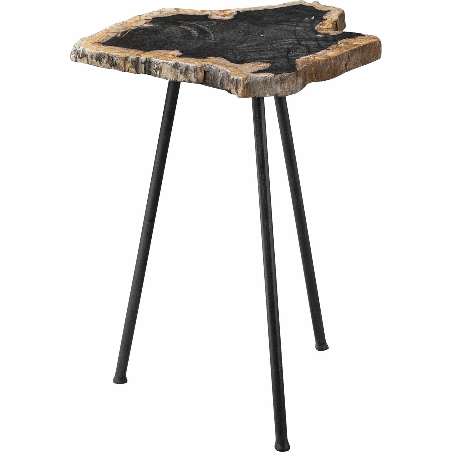 001 SR-801659 | Additional Silo | Mircea Petrified Wood Accent Table by Uttermost in wood. Made from 77% petrified wood, 20% plywood, 3% metal in a modern style.