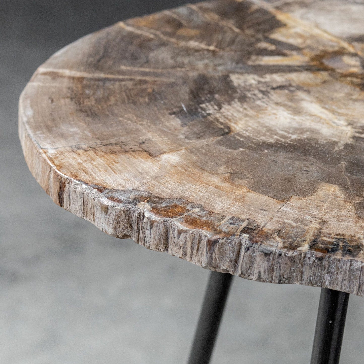 006 SR-801659 | Additional Silo | Mircea Petrified Wood Accent Table by Uttermost in wood. Made from 77% petrified wood, 20% plywood, 3% metal in a modern style.