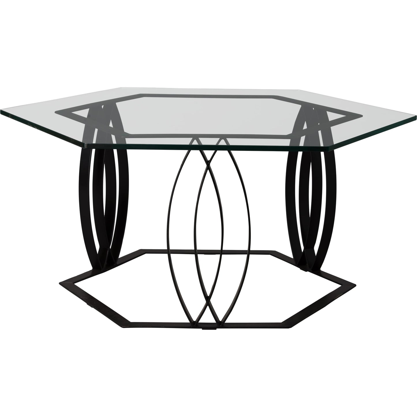 001 S-300493 | Primary Silo | Hex Ellipse Coffee Table by Emissary USA in black. Made from unique in a modern style.