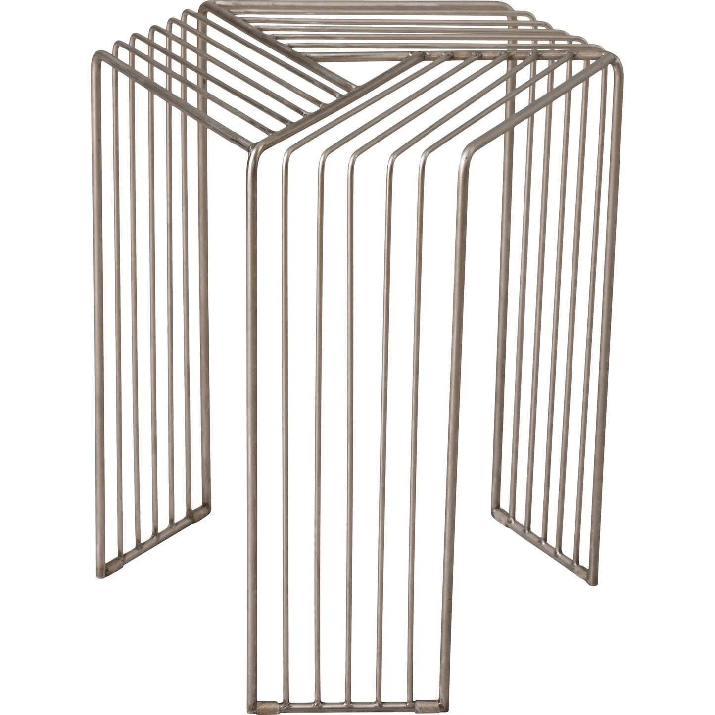 000 SI-2630393 | Primary Silo | Hex Leg Stool Table by Emissary in polished. Made from stainless steel in a unique style.