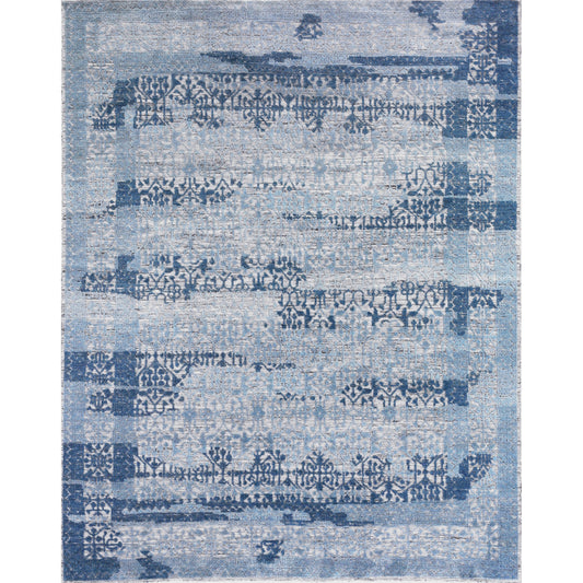 Cadence Rug - Light Blue, Gray by Exquisite Rugs in light blue, gray. Made from wool, bamboo silk in a unique style.