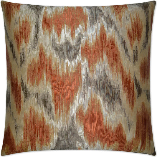 Watermark Pillow by DV Kap Home in orange. Made from 92% polyester, 8% nylon in a eclectic & global style.