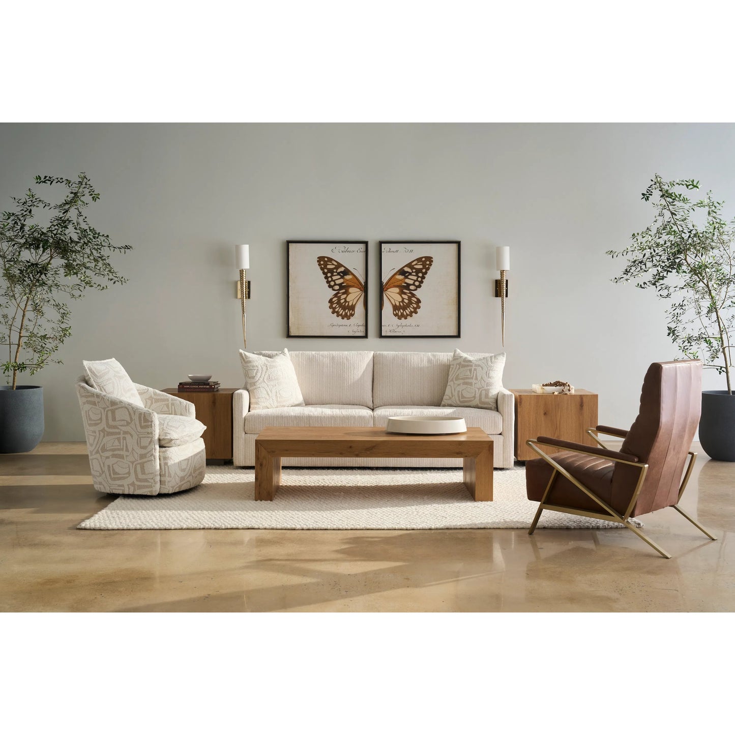 000 SI-2636171 | Lifestyle | Beckett Demi-Sofa by Fairfield Chair in cream and bisque. Made from unique in a unique style.