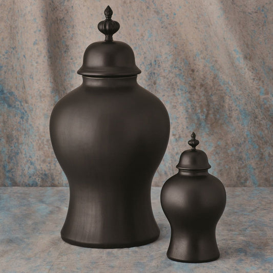 Beaufort Ginger Jar by Global Views in bronze. Made from ceramic in a transitional style.