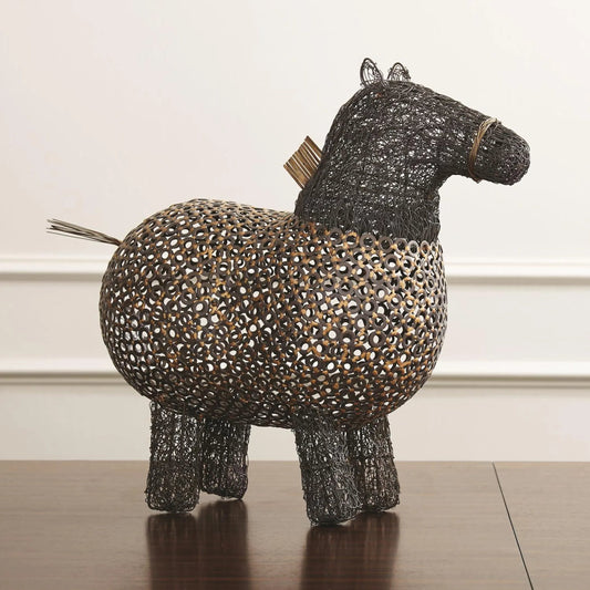 Crazy Fat Pony Sculpture by Global Views. Made from mdf in a eclectic & global style.