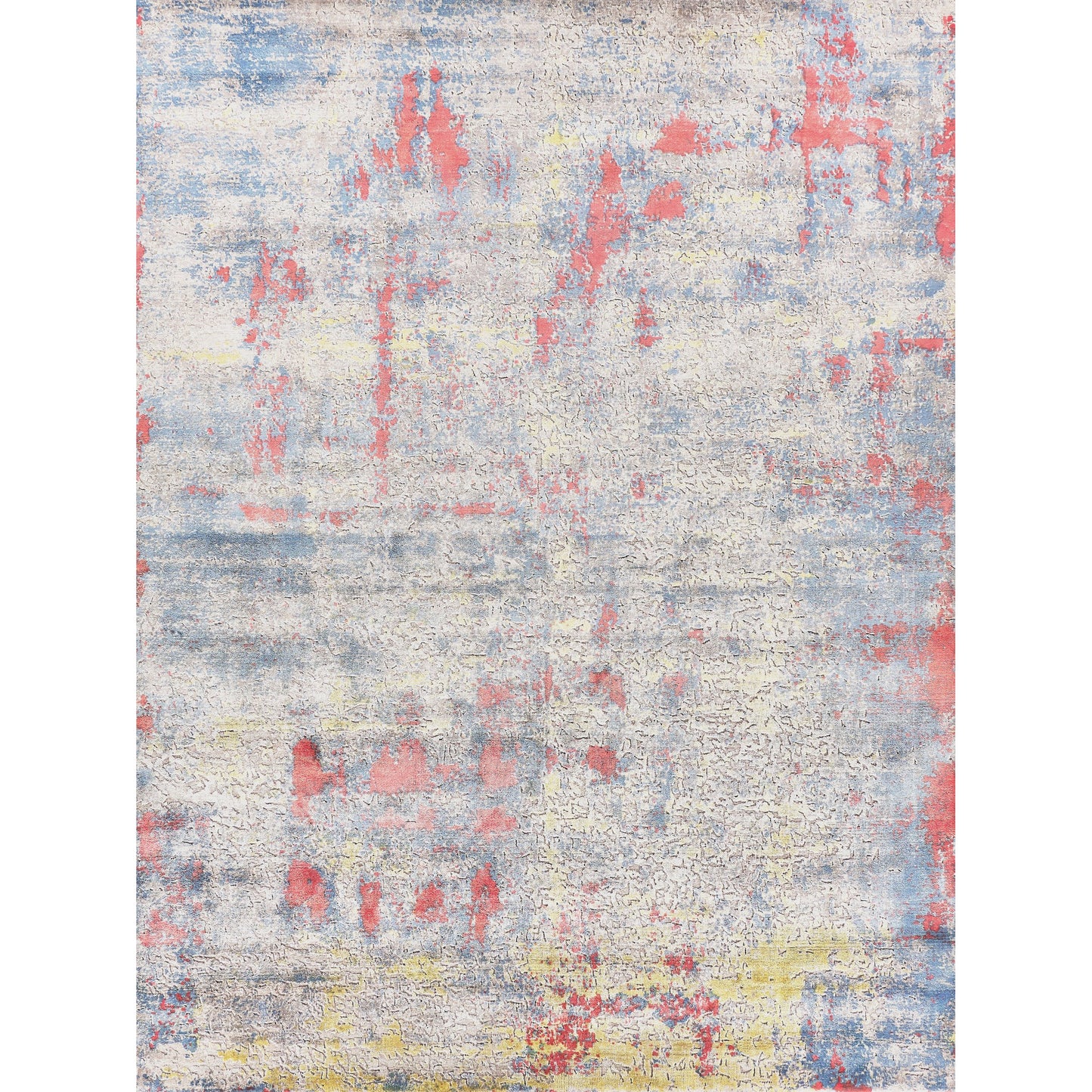 001 SI-1829404,SI-1829406,SI-1829407,SI-1829408 | Additional Silo | Reflections Rug - Ivory, Blue, Red by Exquisite Rugs in ivory, blue, red. Made from bamboo silk in a unique style.