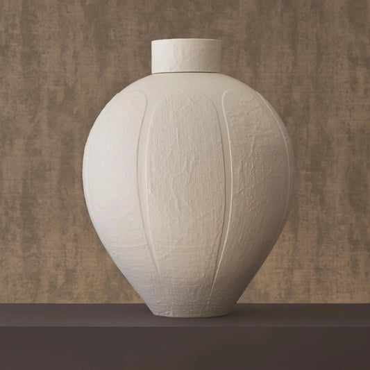 Linen Jar by Global Views. Made from porcelain in a modern style.