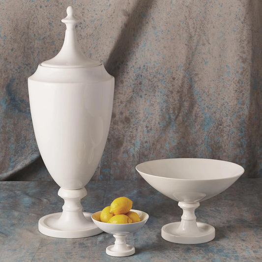 Pedestal Bowl by Global Views. Made from ceramic in a cottage & farmhouse style.
