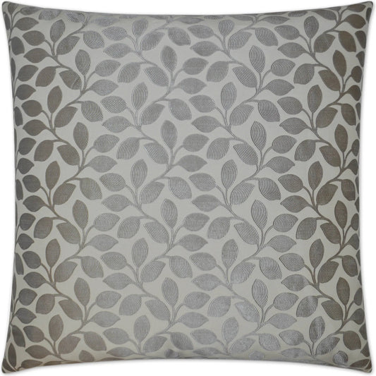 Foliage Pillow by DV Kap Home in platinum. Made from 72% polyester, 28% rayon in a transitional style.
