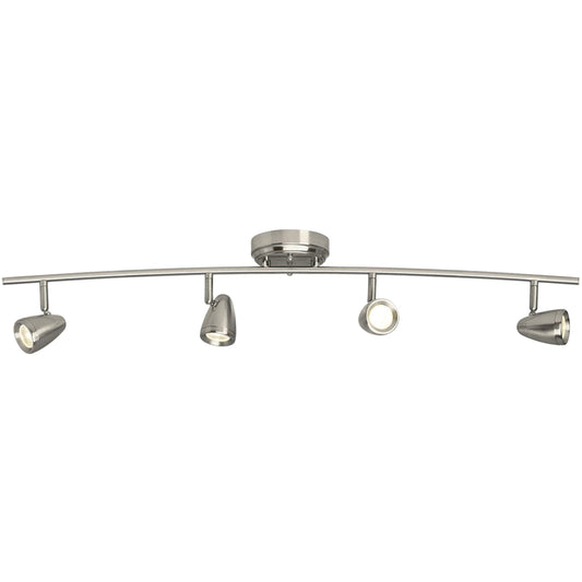 Talida Four Light LED Track Light by Visual Comfort & Co. in brushed nickel. Made from steel in a transitional style.