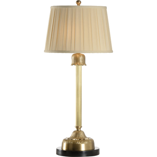 The Breakers Brass Column Lamp by Wildwood in gold. Made from unique in a modern style.