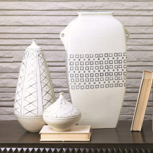 Grenz Vase by Global Views in hand painted. Made from porcelain in a eclectic & global style.