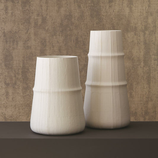 Linen Vase by Global Views. Made from porcelain in a modern style.