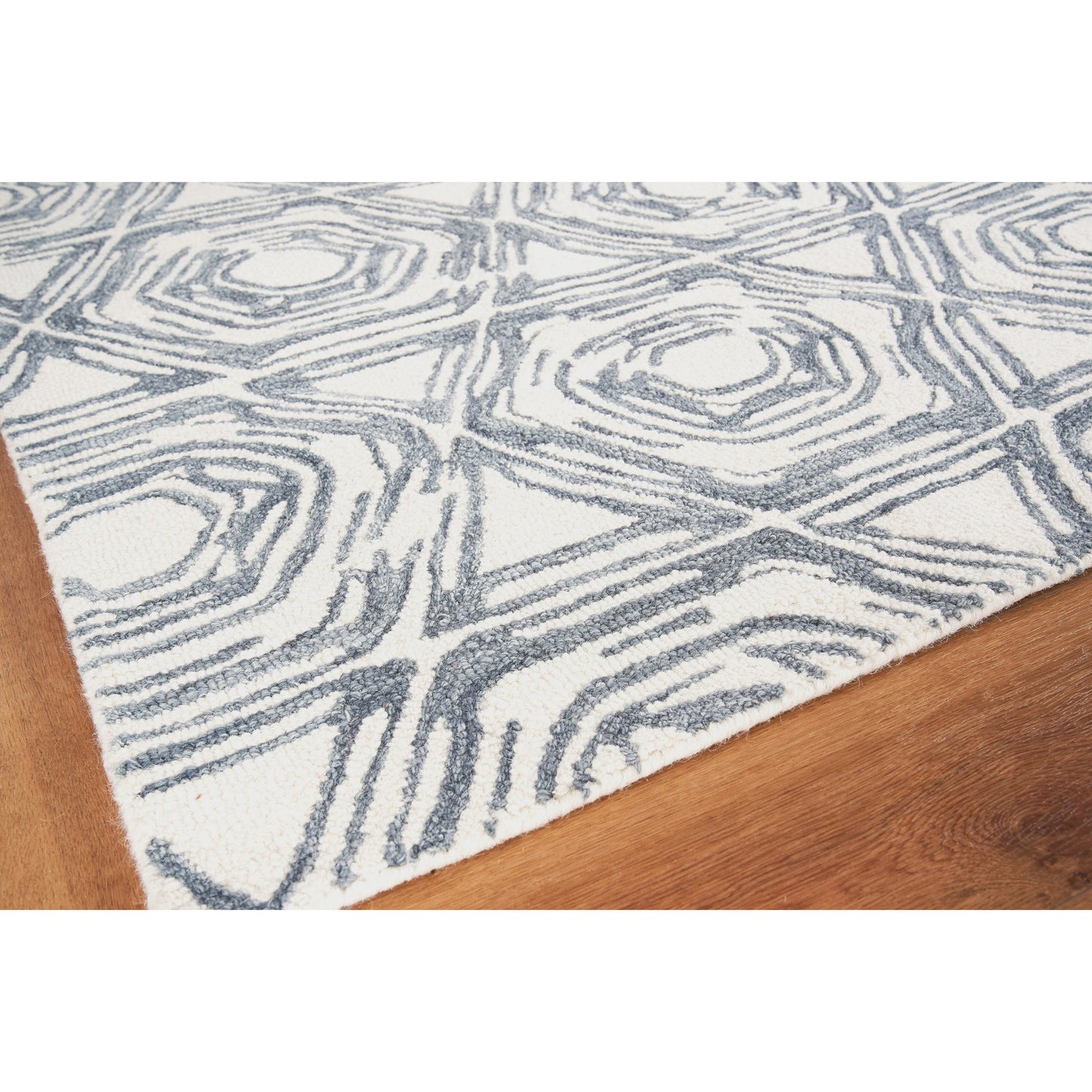 002 SI-1827468,SI-1827469,SI-1827470,SI-1827471,SI-1827472,SI-1827473 | Closeup | Caprice Rug - Dark Blue, Ivory by Exquisite Rugs in dark blue, ivory. Made from new zealand wool in a unique style.