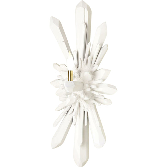 001 SR-891914 | Primary Silo | Facet Wall Sconce by Global Views in white. Made from aluminum, brass in a eclectic & global style.