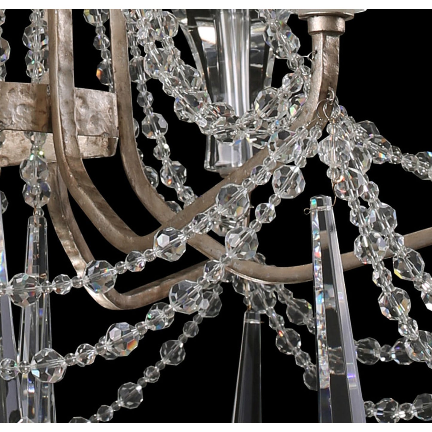 014 SR-817542 | Closeup | Barcelona Crystal Chandelier by Varaluz. Made from unique in a transitional style.