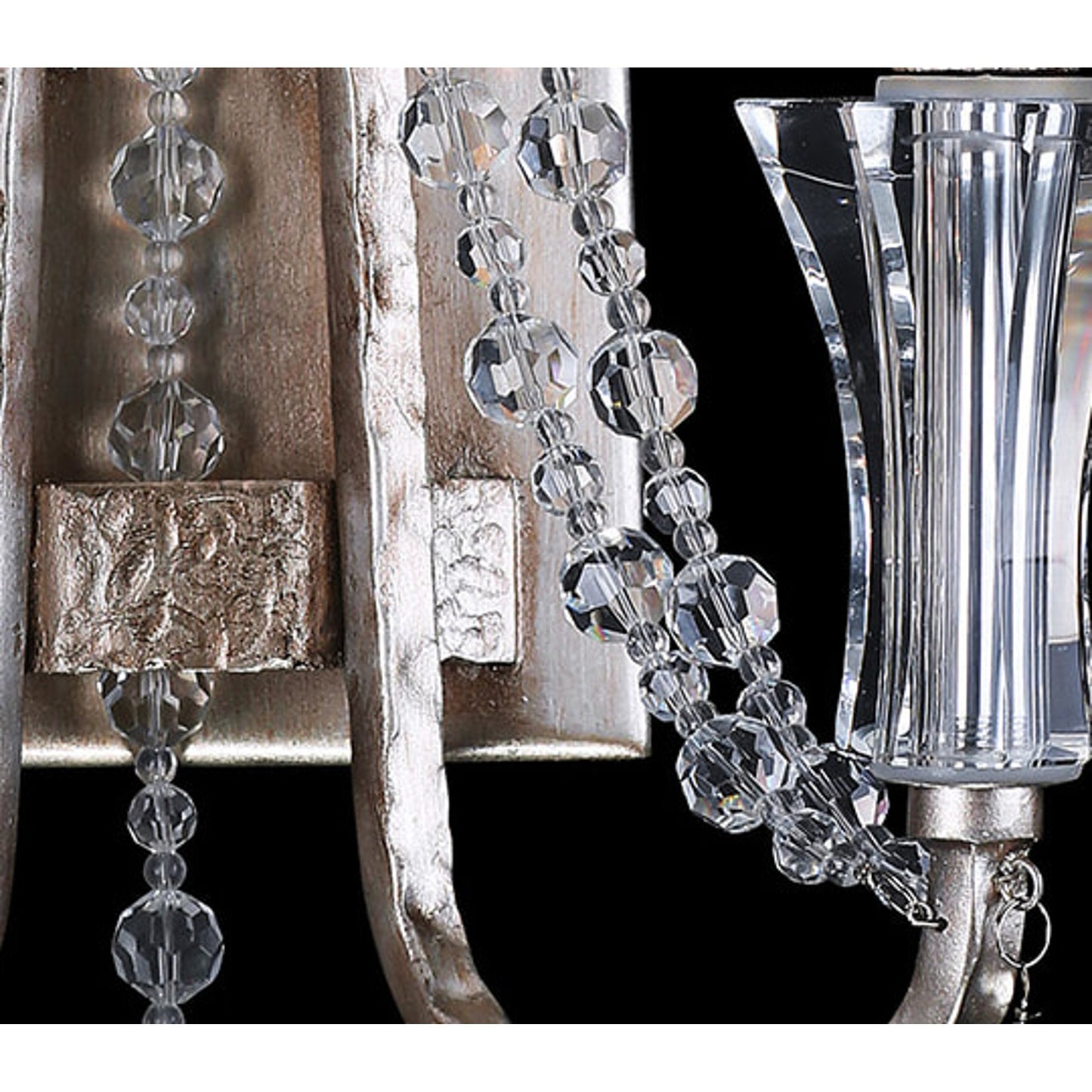 003 SR-817559 | Additional Silo | Barcelona Crystal Sconce by Varaluz in transcend silver. Made from heirloom-quality optic crystal in a transitional style.