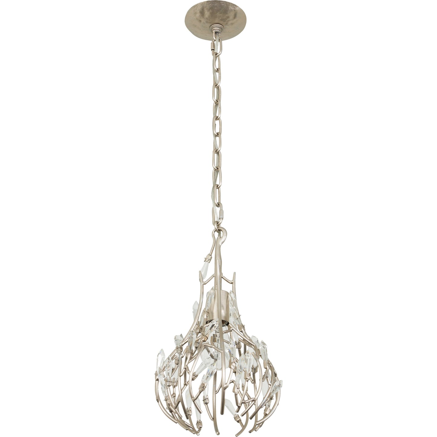 003 SR-817565 | Additional Silo | Bask Crystal Mini Pendant by Varaluz. Made from premium pre-installed crystal in a transitional style.