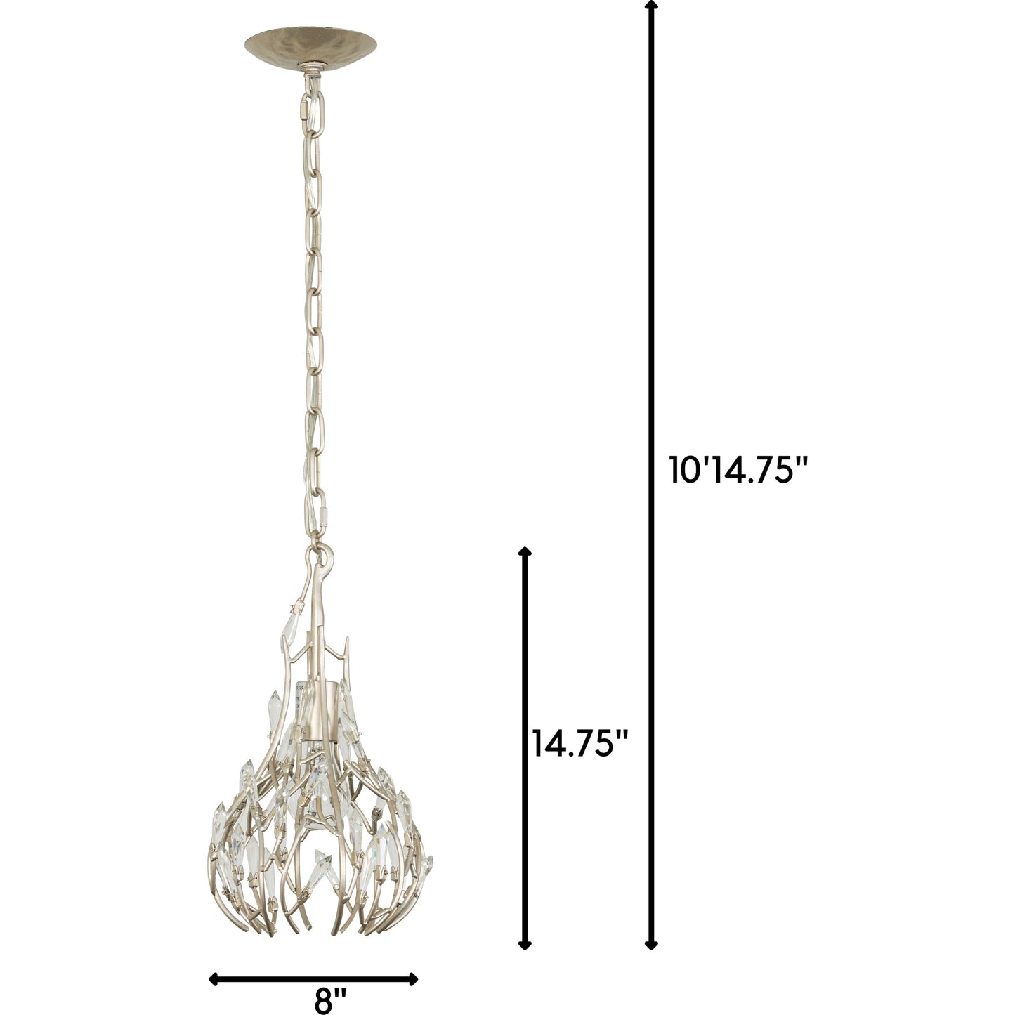 006 SR-817565 | Additional Silo | Bask Crystal Mini Pendant by Varaluz. Made from premium pre-installed crystal in a transitional style.