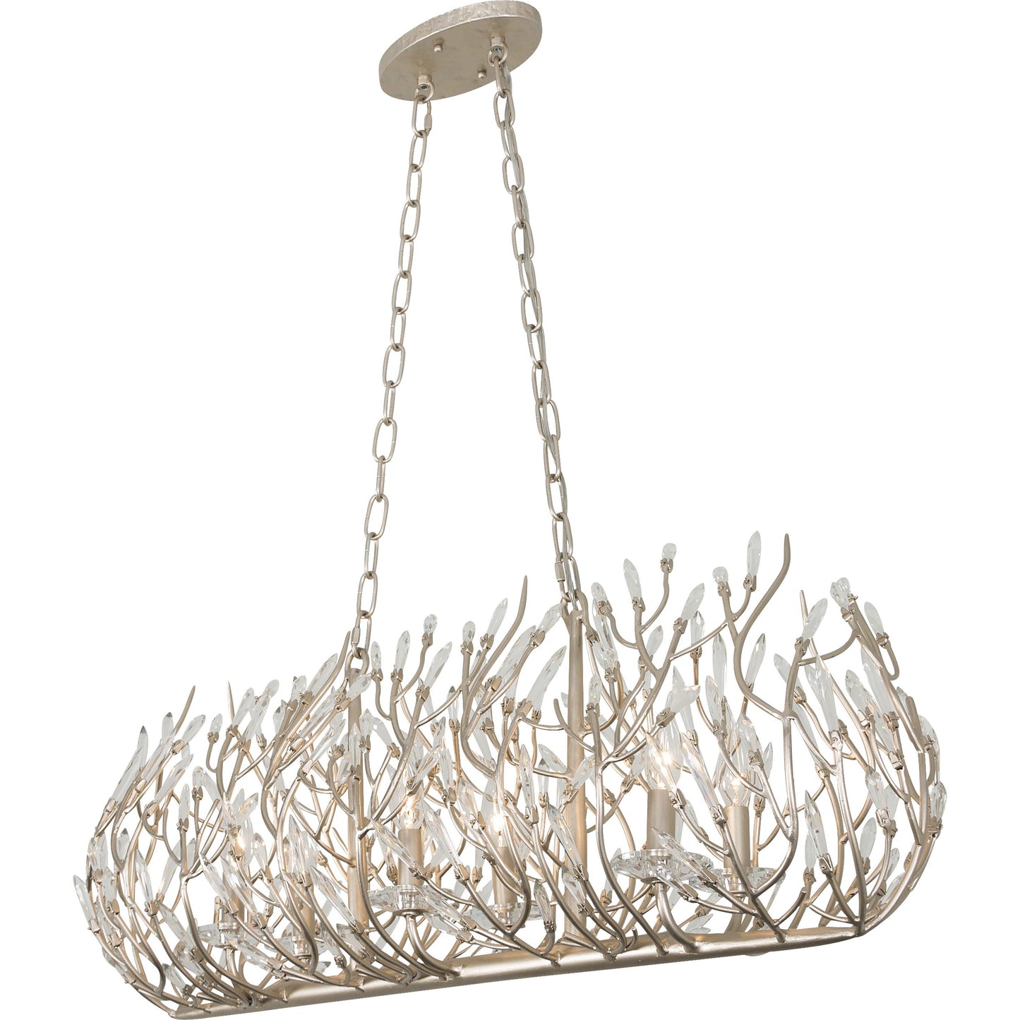 003 SR-817563,SR-817564 | Additional Silo | Bask Crystal Linear Pendant by Varaluz. Made from premium pre-installed crystal in a eclectic & global style.