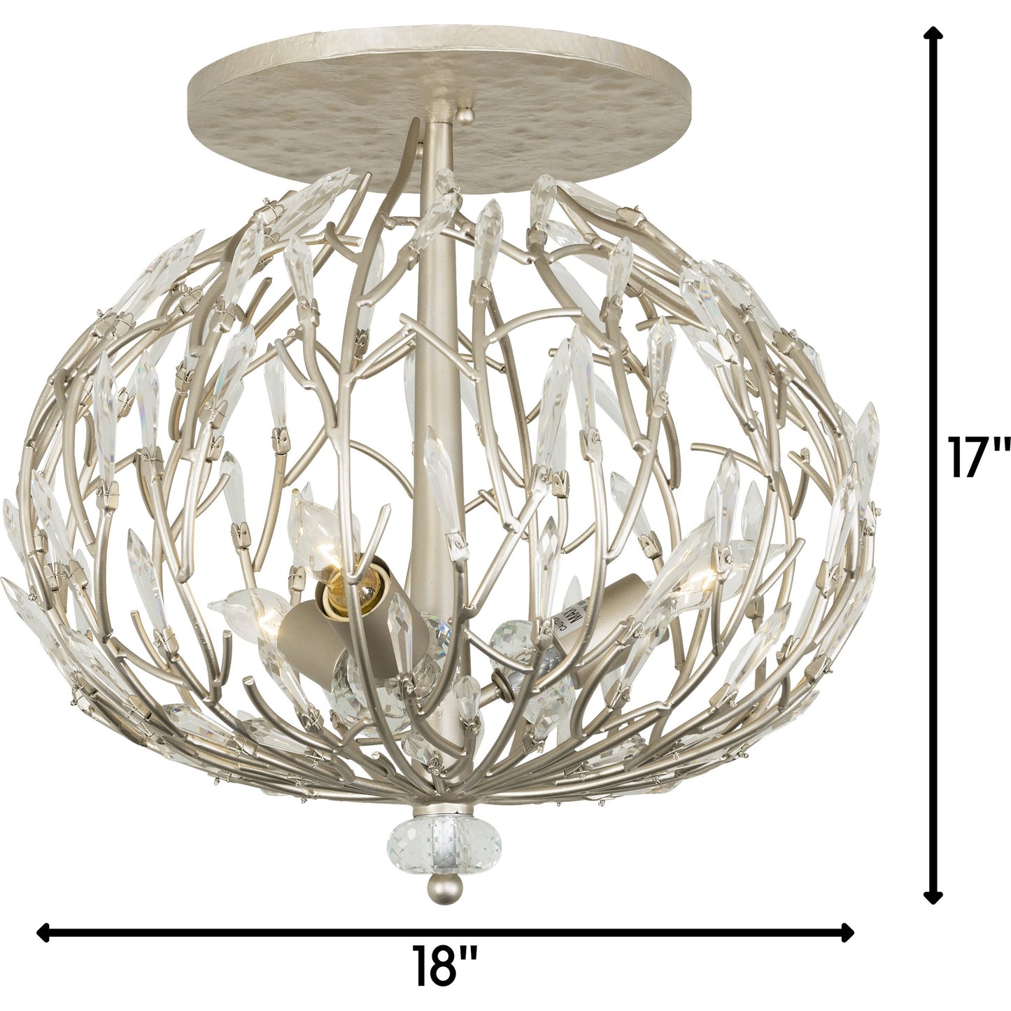 005 SR-817561 | Additional Silo | Bask Crystal Ceiling Mount by Varaluz in gold dust. Made from premium pre-installed crystal in a transitional style.