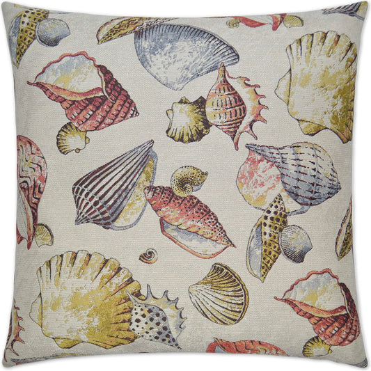 Shell Game Pillow by DV Kap Home in multi. Made from 95% polyester, 5% linen in a coastal style.