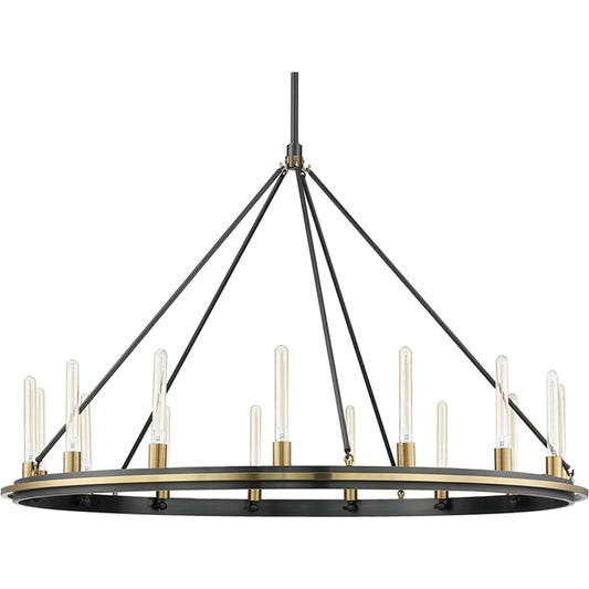 Chambers 15-Light Chandelier by Hudson Valley. Made from metal in a transitional style.