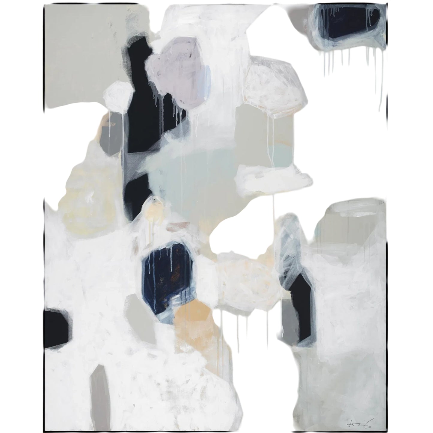 001 SI-2446435 | Primary Silo | Cashmere Art Canvas I by Global Views. Made from canvas, frame is polyethylene in a eclectic & global style.