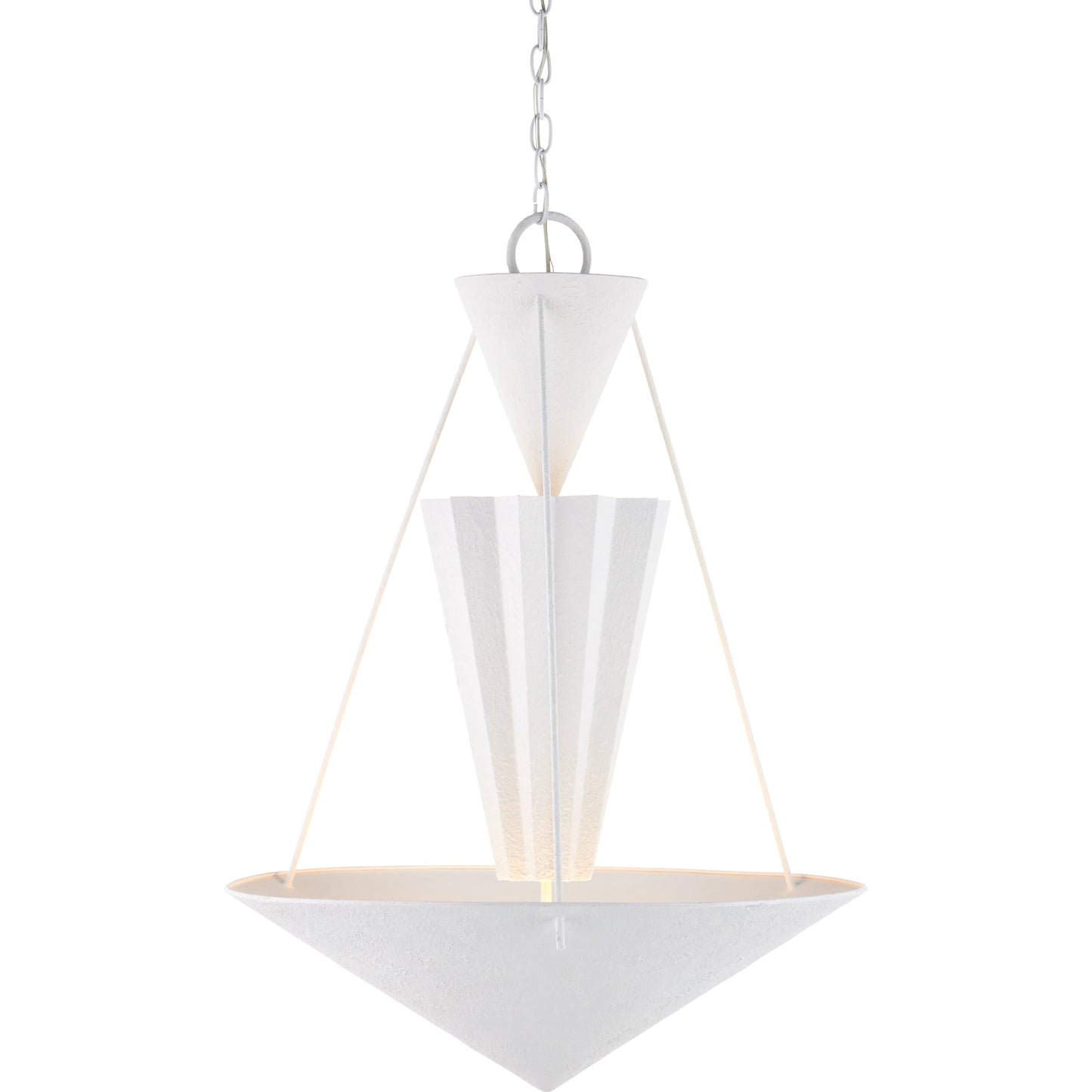 001 SI-2191709 | Primary Silo | Empyrean Chandelier by Currey and Company in yeso blanco. Made from wrought iron in a modern style.